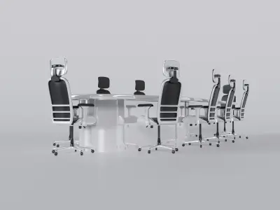 Luxury Conference Room Table 3D model