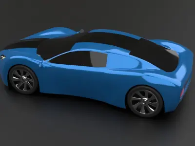 Racing car Low-poly 3D model from CGTrader