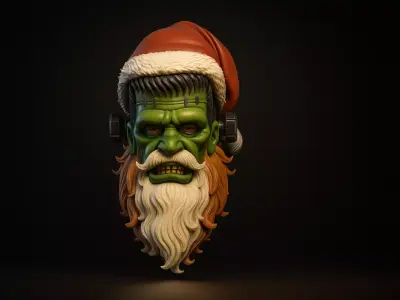 Frankenstein Santa Claus Christmas Ornament Holiday Monster  3D print model