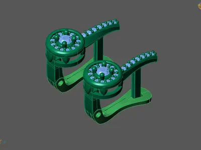 Women Earrings 3DM STL Womens Earring Renders 3D print models   3D print model 6