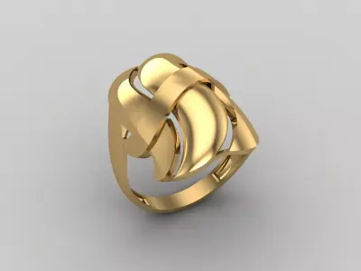 Women Ring Plain Ring Ready STL 3DM Models Womens Rings 3D print model 52