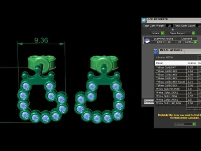 Jewelry Earring 3D print model