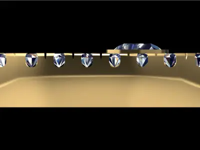 Messika Pusset Earrings With Gems 3D print model