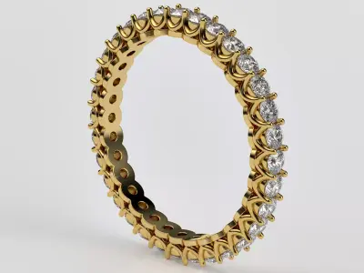 Ring path with stones 3D print model