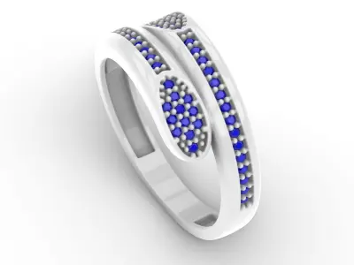 Jewelry Diamond Ring Model RG96 Free 3D print model