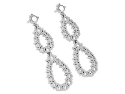 Pear Shape Diamond Earring 4563 3D print model