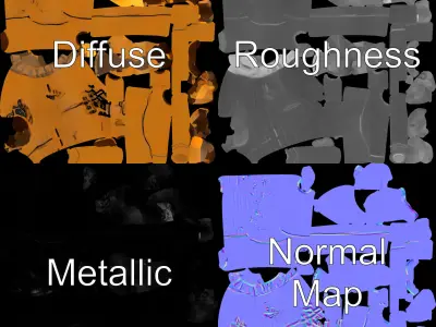 Traditional Bamboo Flute Model Pack Low-poly 3D model