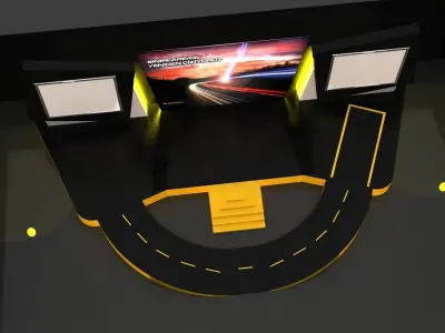  Special Car Launch Stage 106  Low-poly 3D model