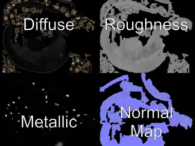 Decorative Patterned Hat Model Pack Low-poly 3D model