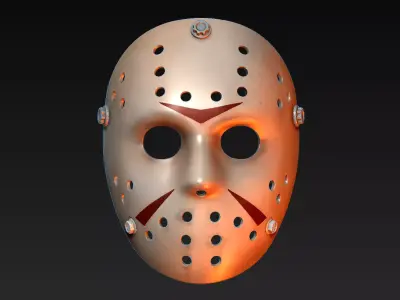  jason voorhees life scale Hockey  mask  printable high model 3D print model