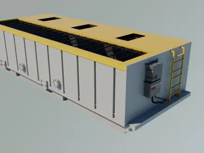 Mud Agitator cabin Low-poly 3D model