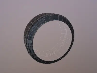 Low-poly tire bicycle Low-poly 3D model