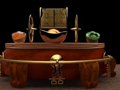 King Tut Chariot 3D model