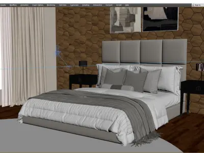 Bedroom Interior 3D model 5