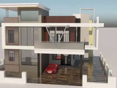 Architectural house 3D model