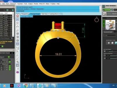 Luxury Square Halo Ring for Men  377 3D print model