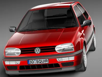 Volkswagen Golf Mk3 GTi 1991-1997 3D model