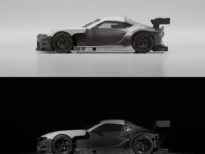 Automotive studio rendering setups 3D model