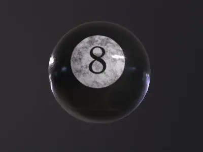 Pool Ball 3D Model Low-poly 3D model