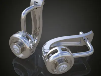 Earring 3D model 3D printable model 0113-35 3D print model