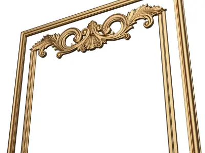 Boiserie Carved Decoration Panel 05 Low-poly 3D model