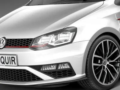 Volkswagen Polo GTi 3-door 2015 3D model