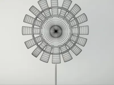 Wood Loom Wheel 3D model