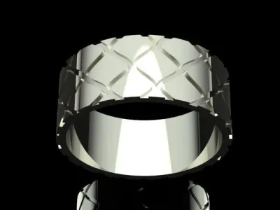 Luxury Golden Men Ring 3D print model