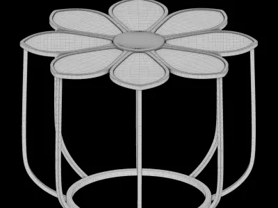 Floral coffee table 3D model