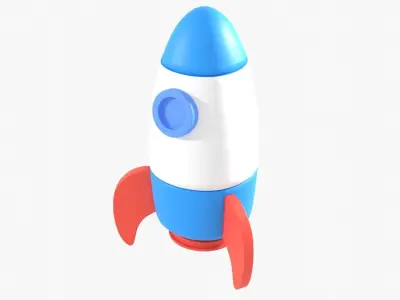 Rocket toy ship 3D model