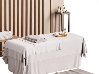 Modern spa and accessories 02 3D model