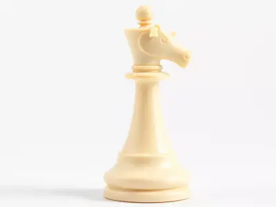 Ivory Chess Knight model pack Low-poly 3D model