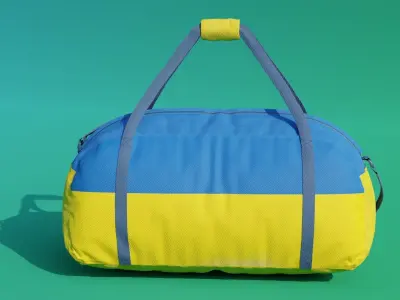 Sport bag Ukraine 3D model