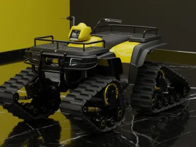 ATV Quad Bike Low-poly 3D model
