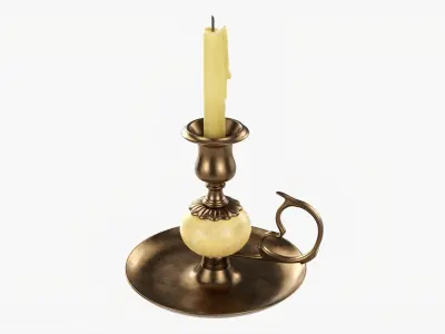 Candlestick with handle antique  3D model