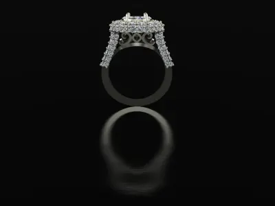 Halo Jewelry Ring 3D print model