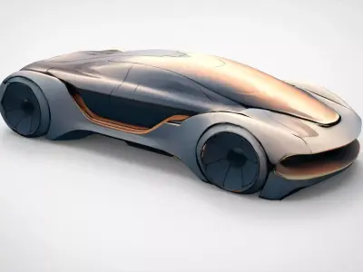Futuristic car  3D model