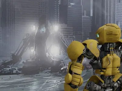 robot A01 Low-poly 3D model