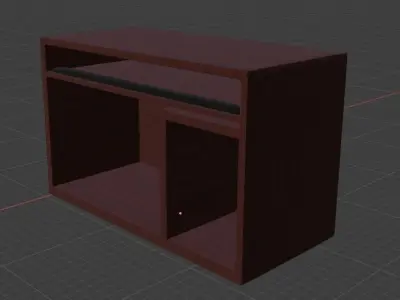 Wood Desk Free 3D model
