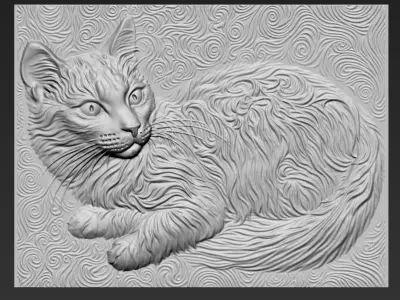 Cat A44 3D print model