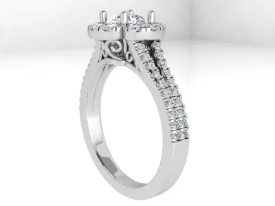 Round Halo Ring 3526 3D print model