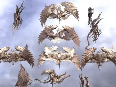 Seraphim Time Sculpture collection 3D model