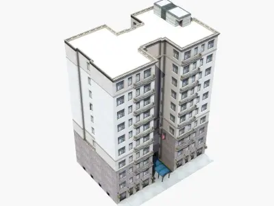 Luxury Apartment Building 3D model