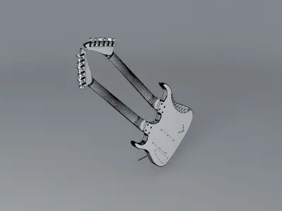 Buddy Blaze Custom  Double neck guitar Free 3D model