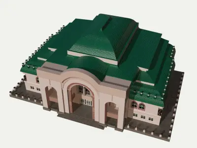 Theater building 3D model