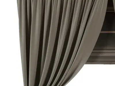 Curtains with Roman blinds 32 HBH Low-poly 3D model