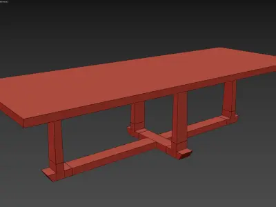 Quattre Dining Table Low-poly 3D model