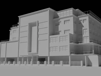 Spur Mall Low-poly 3D model