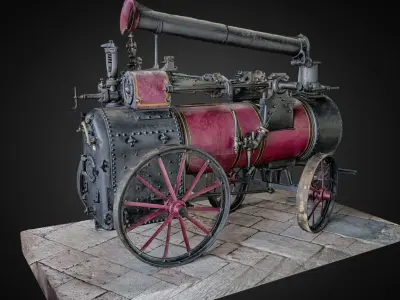 Steam machine  - Portable engine photogrammetry scan 3D model
