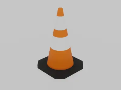 Traffic Cone Free low-poly 3D model